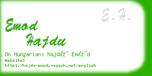 emod hajdu business card